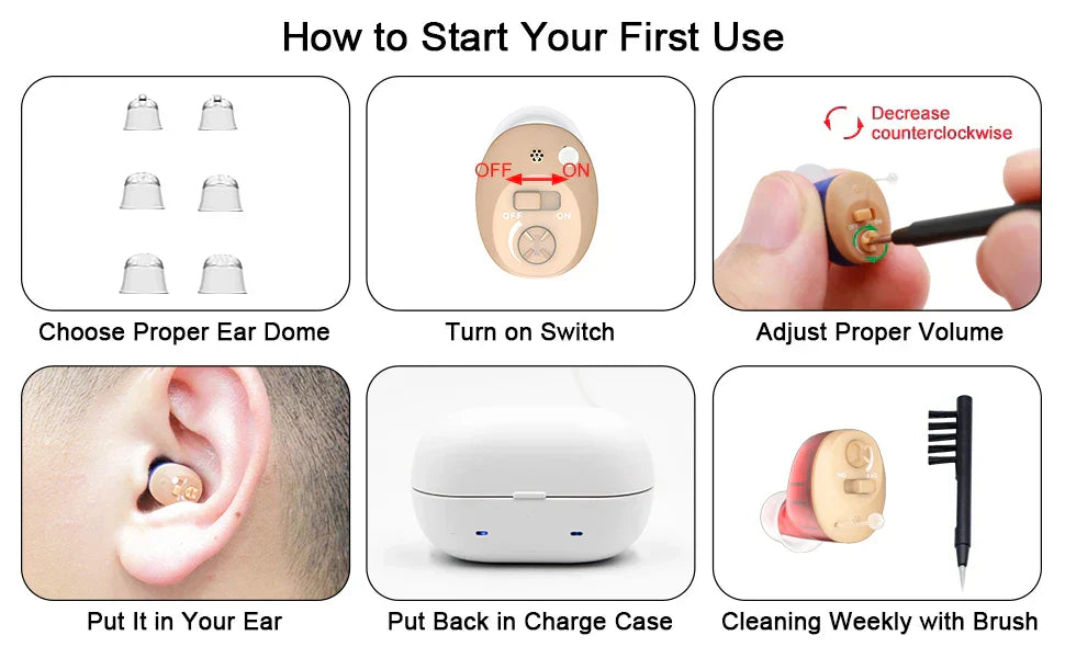 HeaSouls™ Invisible Hearing Aids 2x