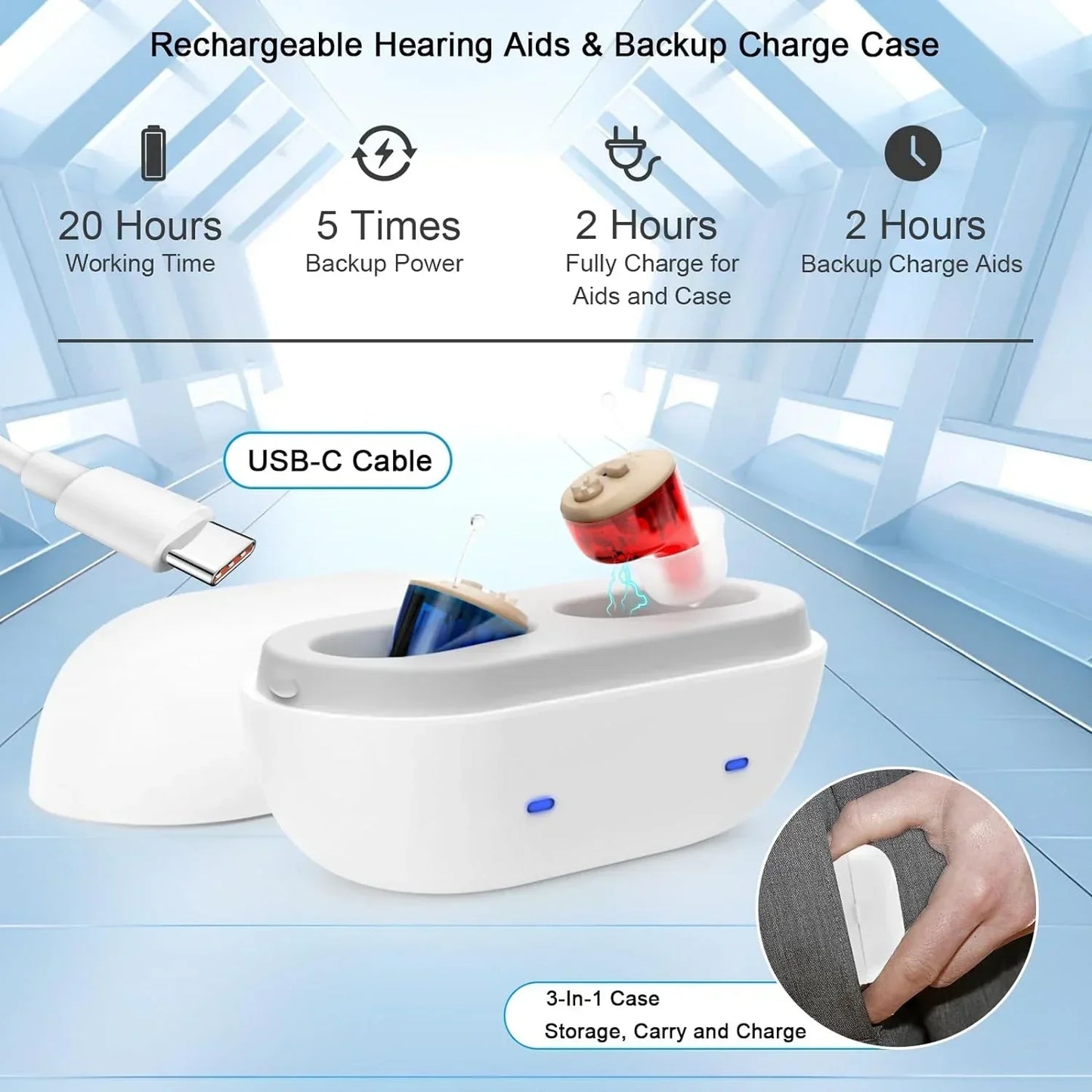 HeaSouls™ Invisible Hearing Aids 2x
